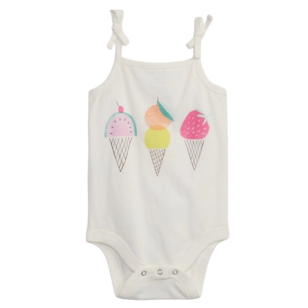 Gap ice cream cone sleeveless onesie